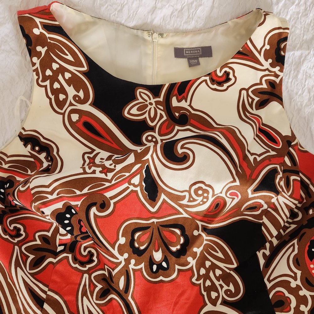Bold fit and flare dress